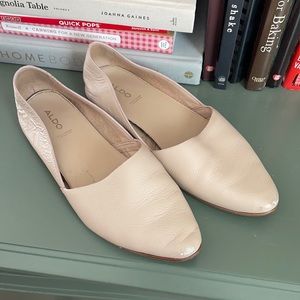 ALDO nude leather flats